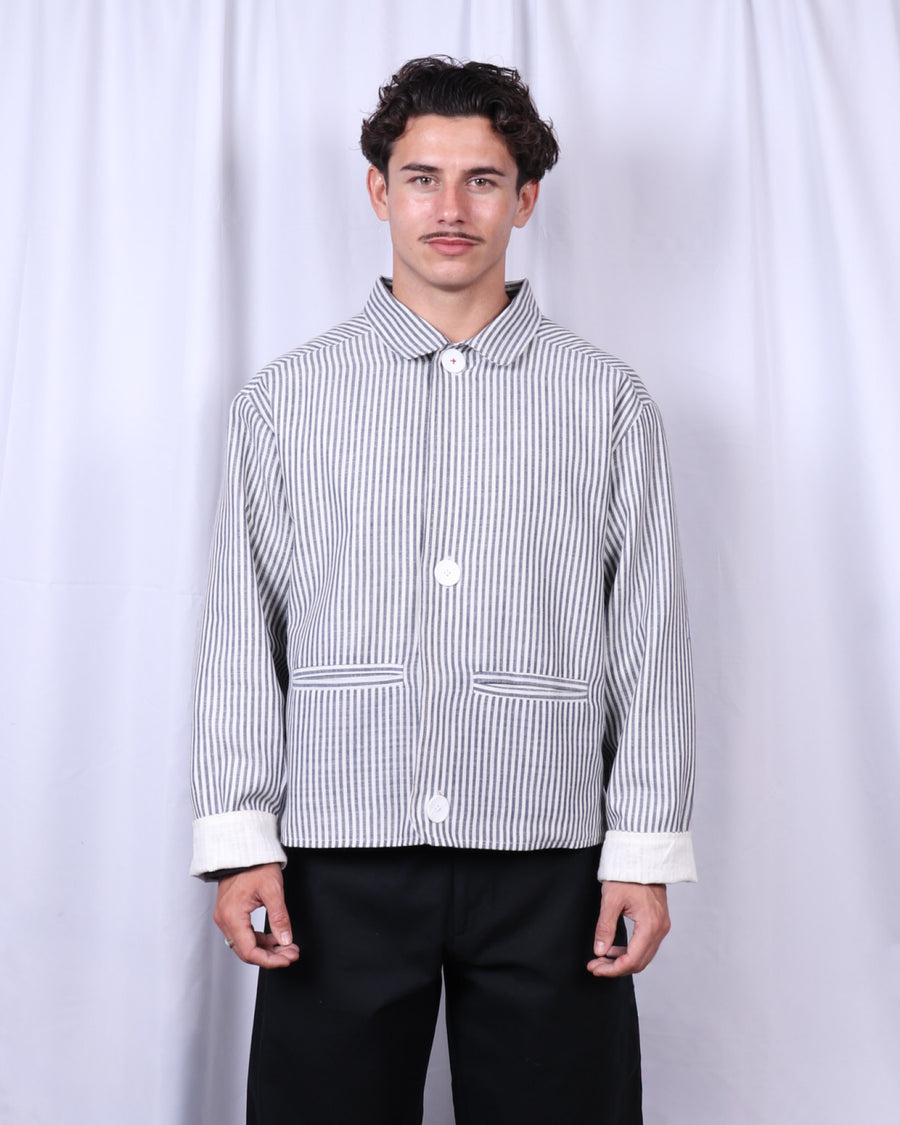 Shep Jacket / Pinstripe Linen